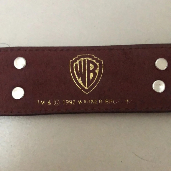 Vintage Warner Bros Brown Leather Looney Tunes Characters Belt Taiwan 1993 - Picture 3 of 5
